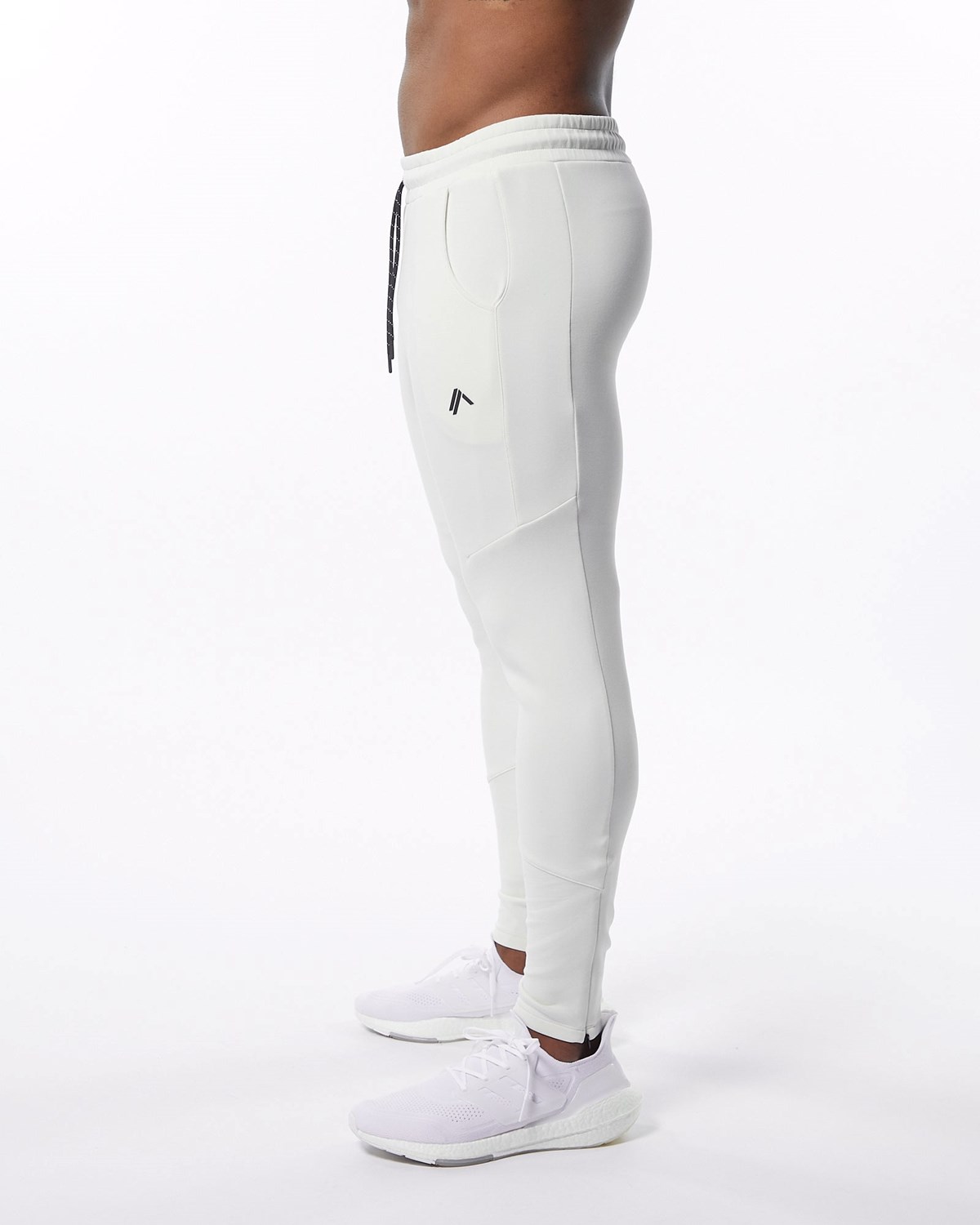 Cream Alphalete Interlock Knit Zip Jogger | PWLJIU329