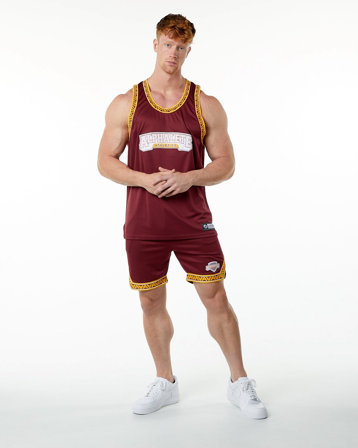 Crimson Alphalete Relaxed Fit Jersey | IXQUWH972