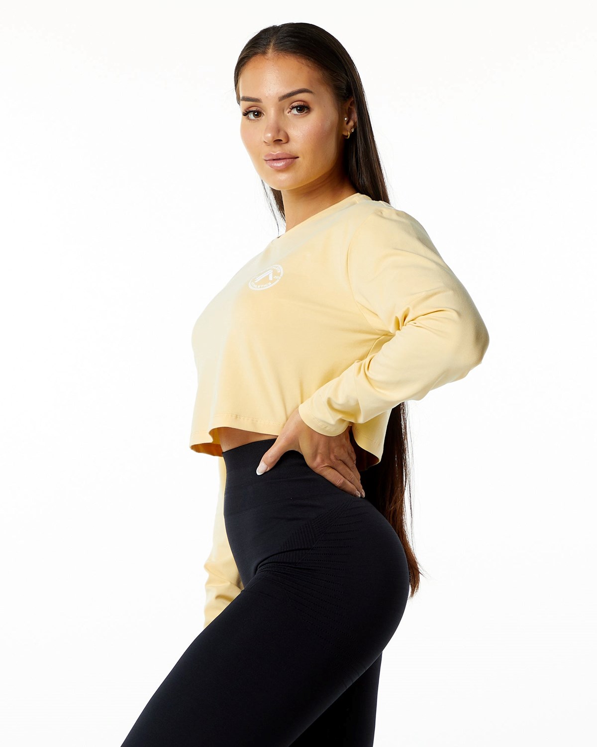 Daffodil Alphalete Oversized Performance Long Sleeve Crop | PRIOMB163