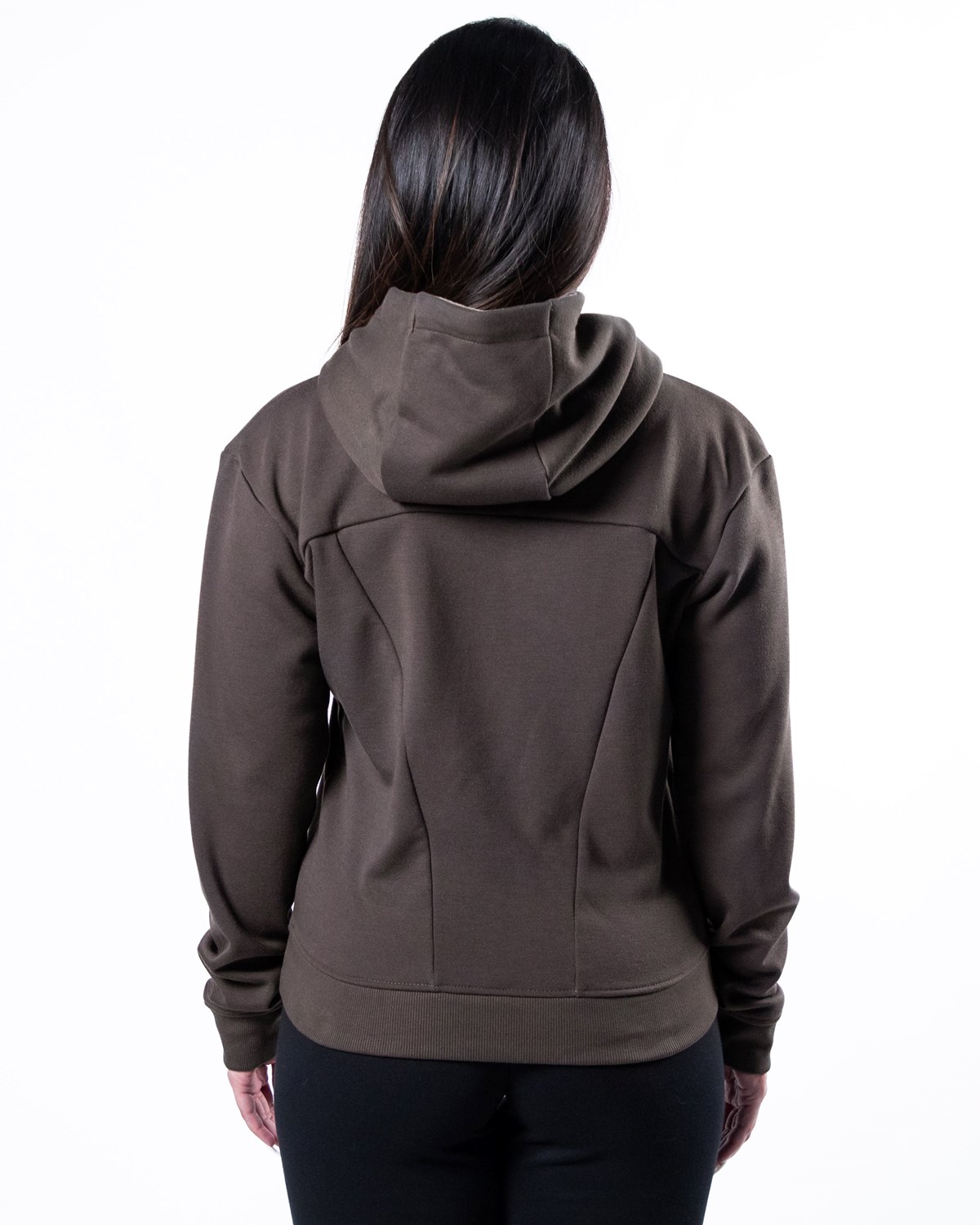 Dark Brown Alphalete Luxury Velvet Lined Hoodie | VOPHJL758