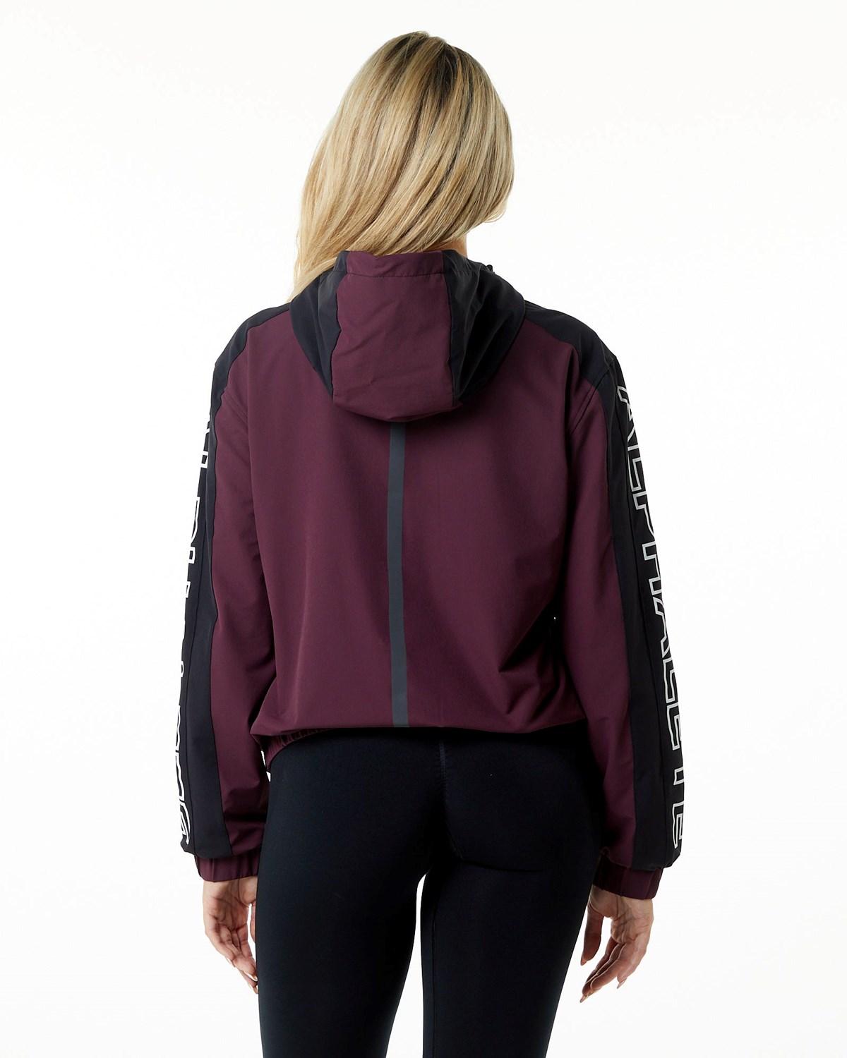 Dark Merlot Alphalete Woven Performance Jacket | YUOXHE352