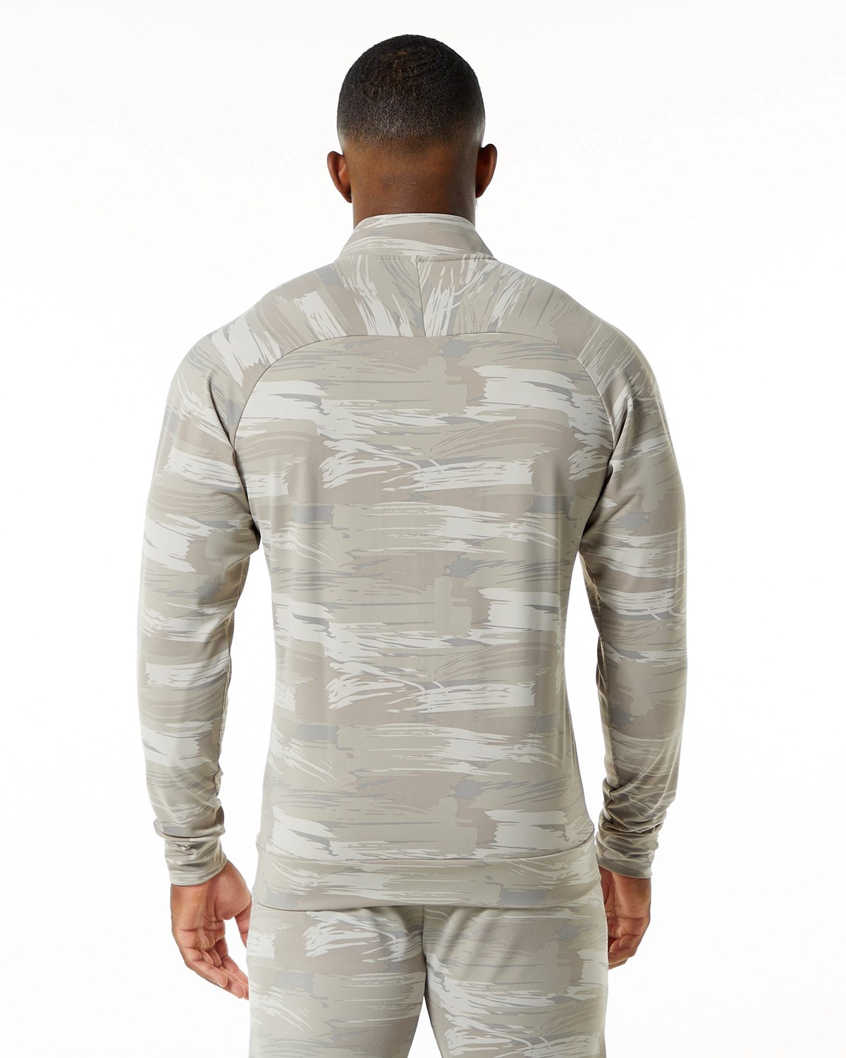 Desert Canvas Camo Alphalete 4-Way Stretch Track Jacket | QMEKRN642