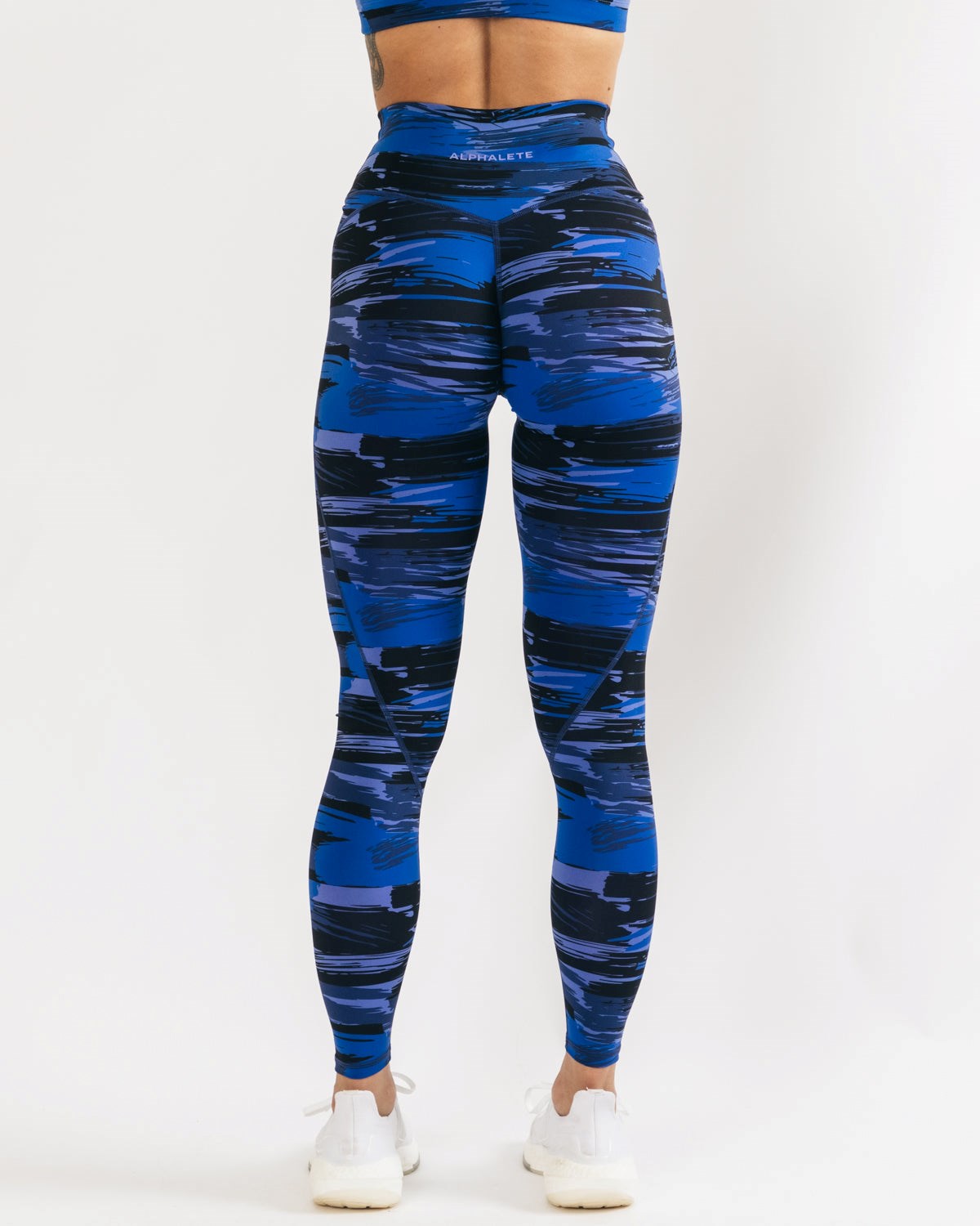 Electric Blue Canvas Camo Alphalete All-Purpose Legging | CMHLYR923