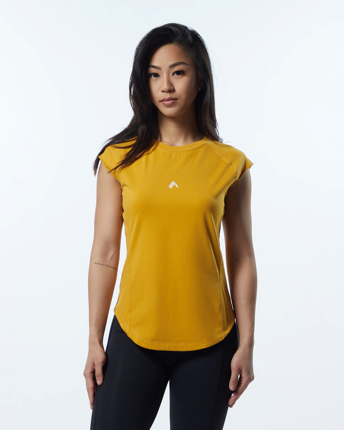 Exotic Yellow Alphalete High Performance Short Sleeve Tee | NDMJTQ419