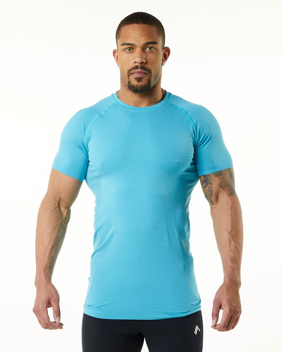 Faded Ocean Alphalete High Performance Seamless Short Sleeve Tee | GAESMJ567