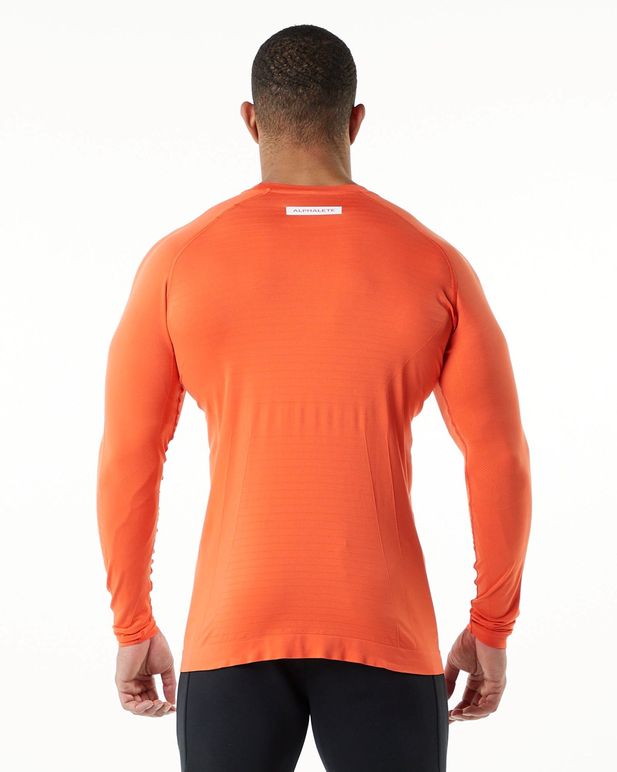 Faded Strawberry Alphalete High Performance Seamless Long Sleeve Tee | DOEMQW925