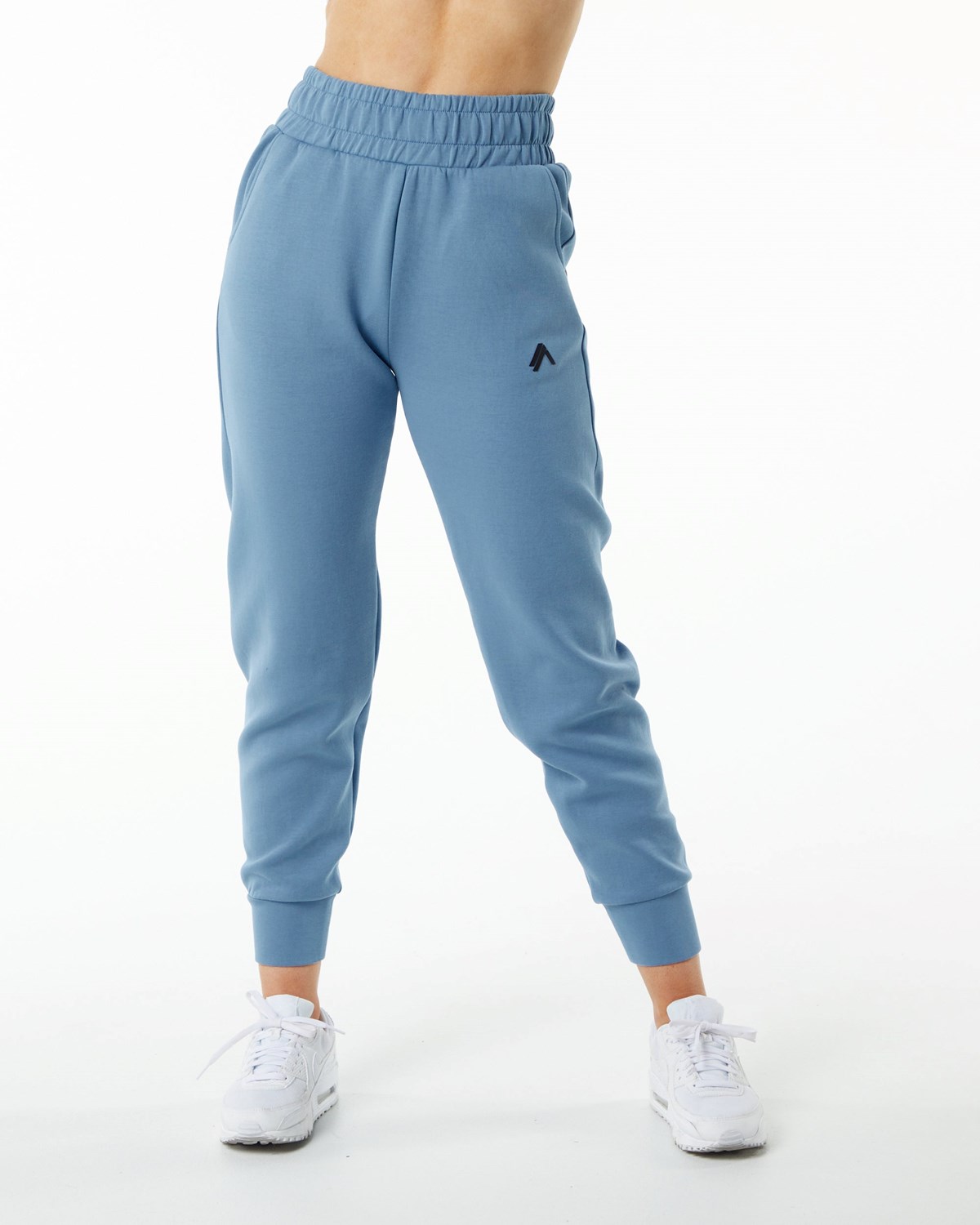 Fog Blue Alphalete Interlock Knit Cuffed Jogger | RBACTZ364