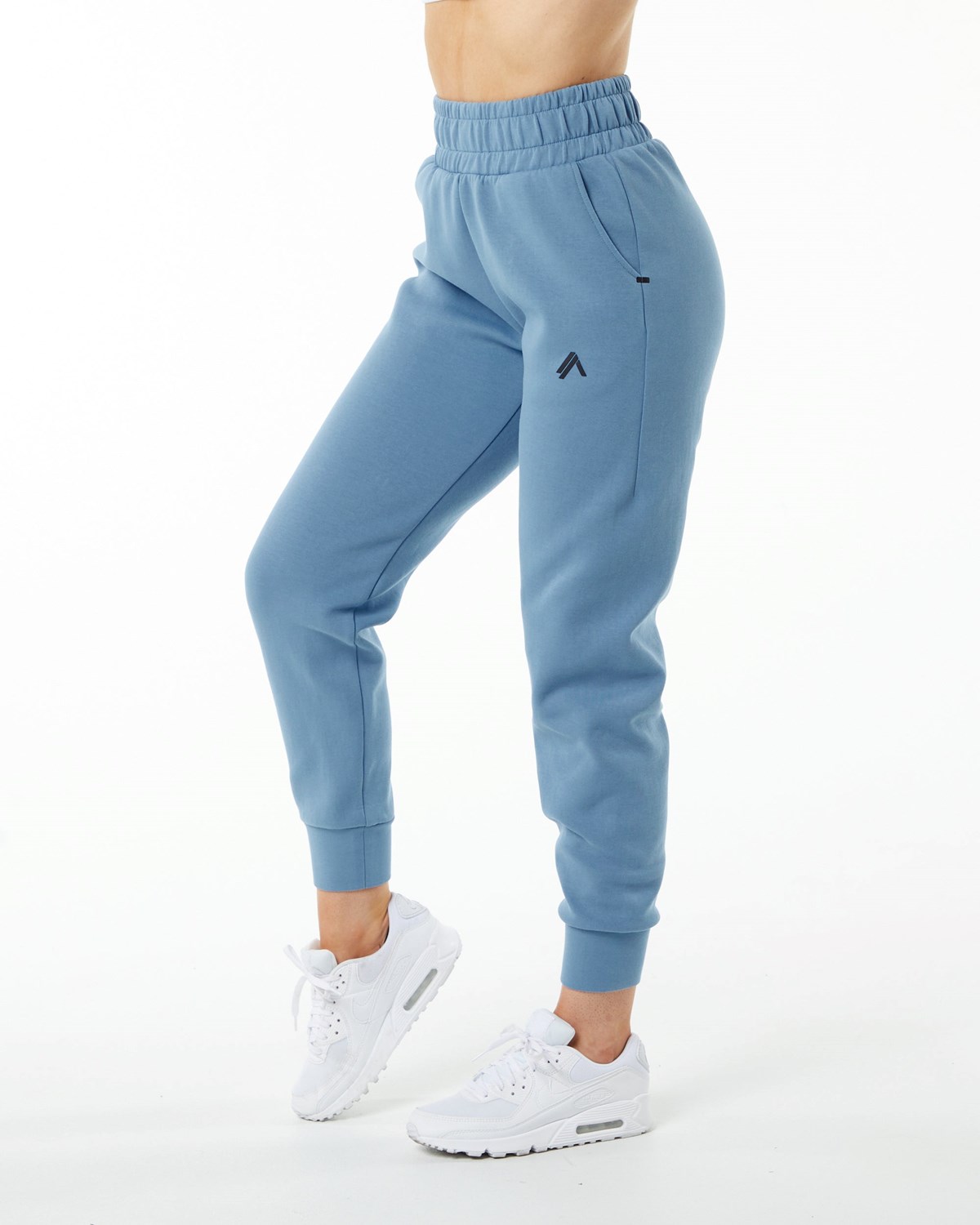 Fog Blue Alphalete Interlock Knit Cuffed Jogger | RBACTZ364