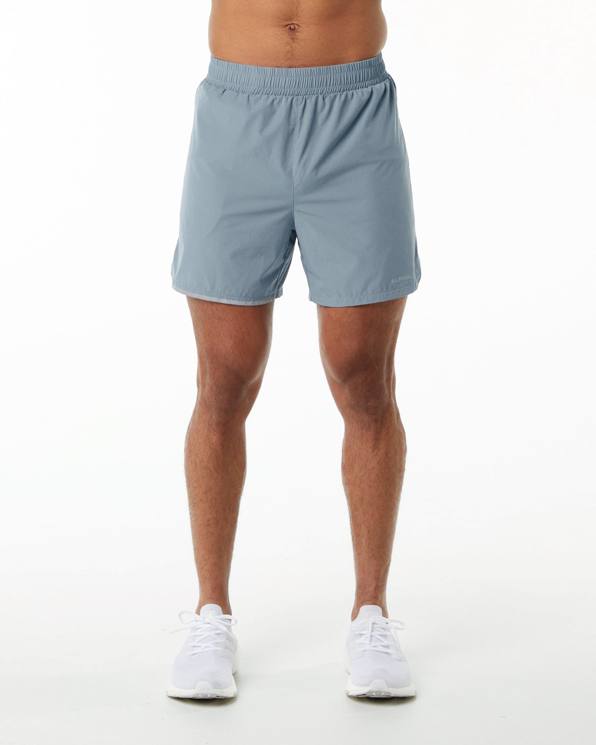 Fog Blue Alphalete Woven Training Short | TSKVXU128