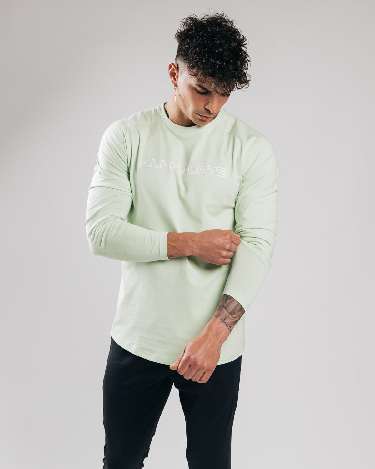 Frozen Spring Alphalete Fitted Performance Long Sleeve | WFDCIU153