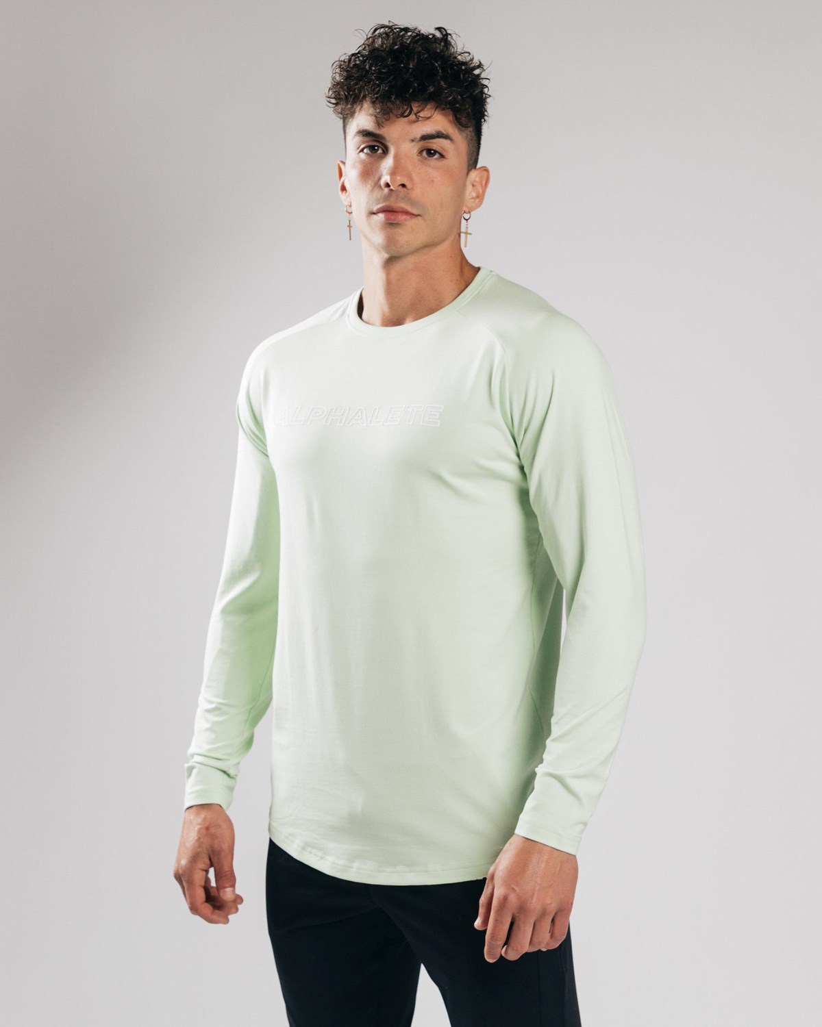 Frozen Spring Alphalete Fitted Performance Long Sleeve | WFDCIU153