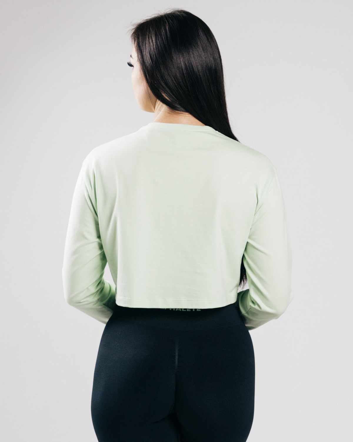 Frozen Spring Alphalete Oversized Performance Long Sleeve Crop | NCIDQG739