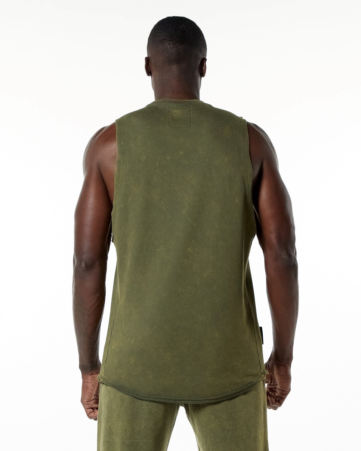 Green Aventurine Alphalete Mid-Weight Washed Terry Cutoff | CMWNYA796