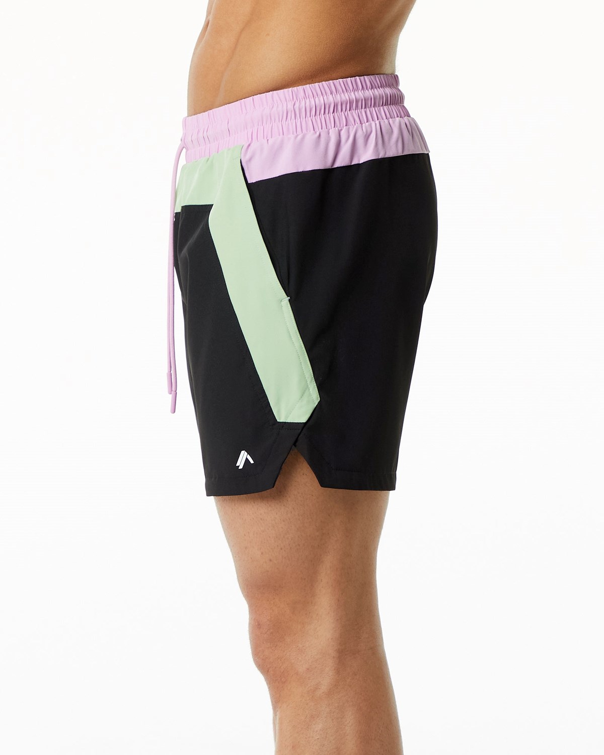 Green / Black Alphalete Lined Swim Trunk | NZPTFL251