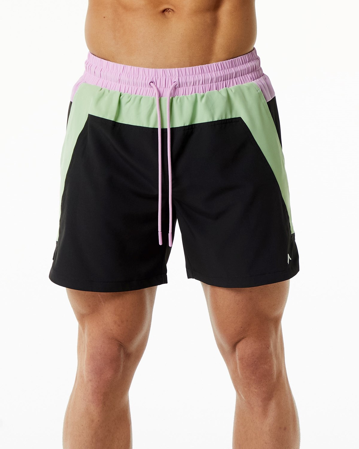 Green / Black Alphalete Lined Swim Trunk | NZPTFL251