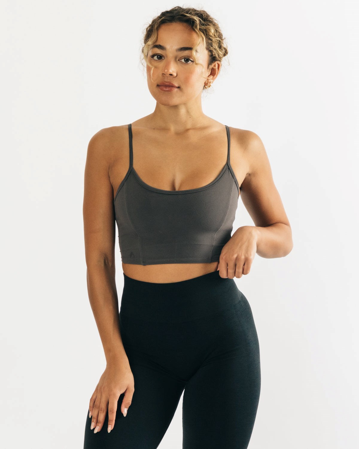 Grey Alphalete Fitted Cropped Tank | GCDNIA648