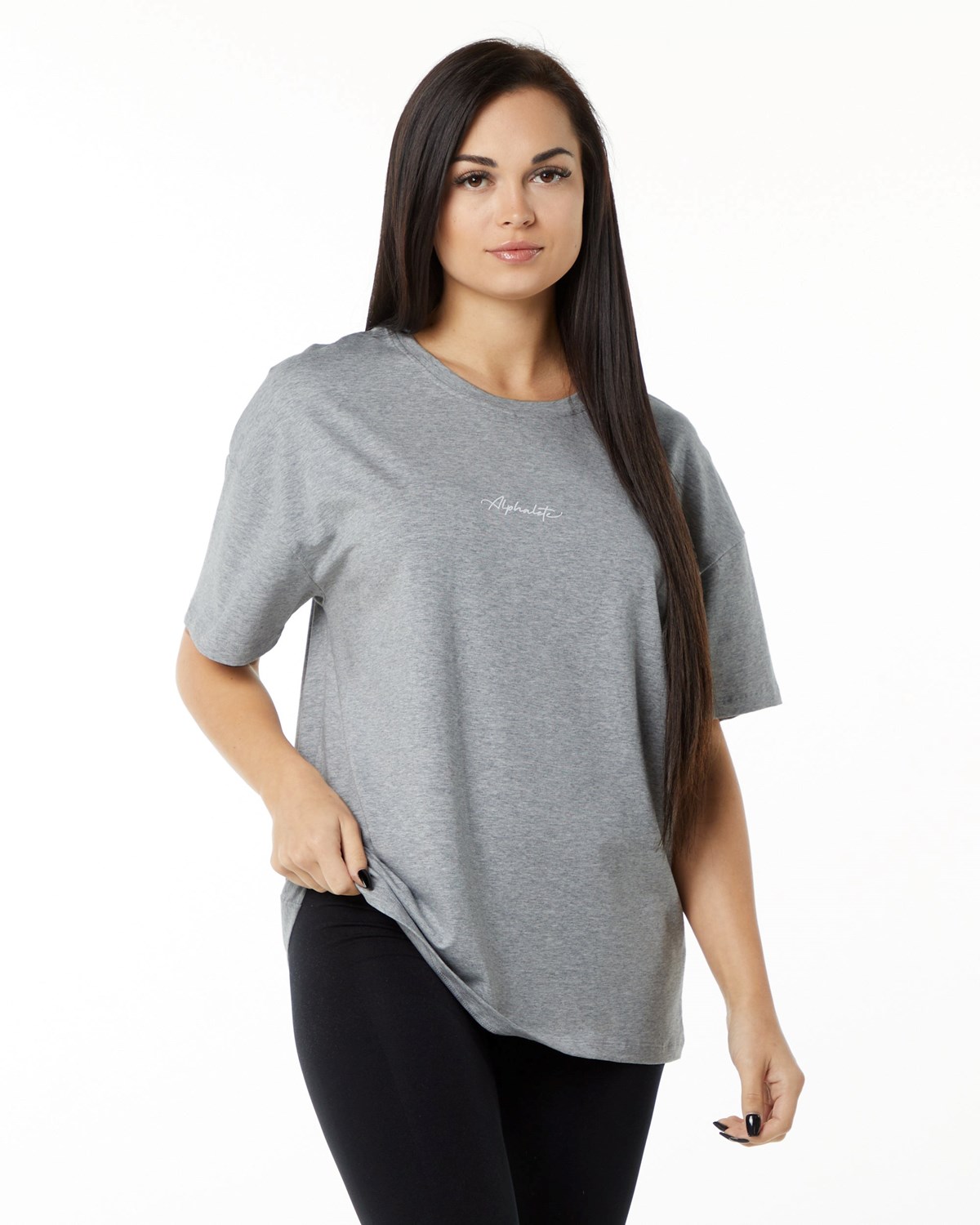 Heather Grey Alphalete Performance Short Sleeve | PUHBNL378