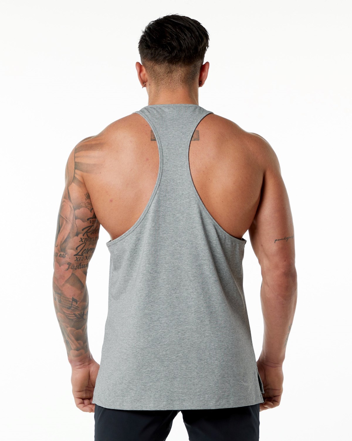 Heather Grey Alphalete Stepped Hem Stringer | XPKZWN963