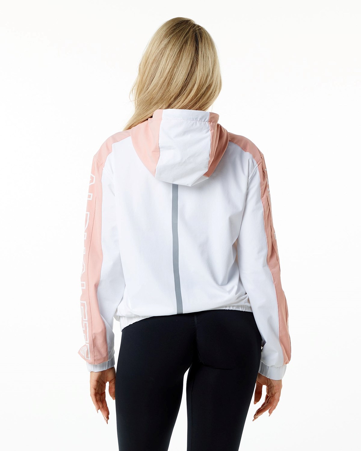 Himalayan Pink Alphalete Woven Performance Jacket | SJNCKZ541