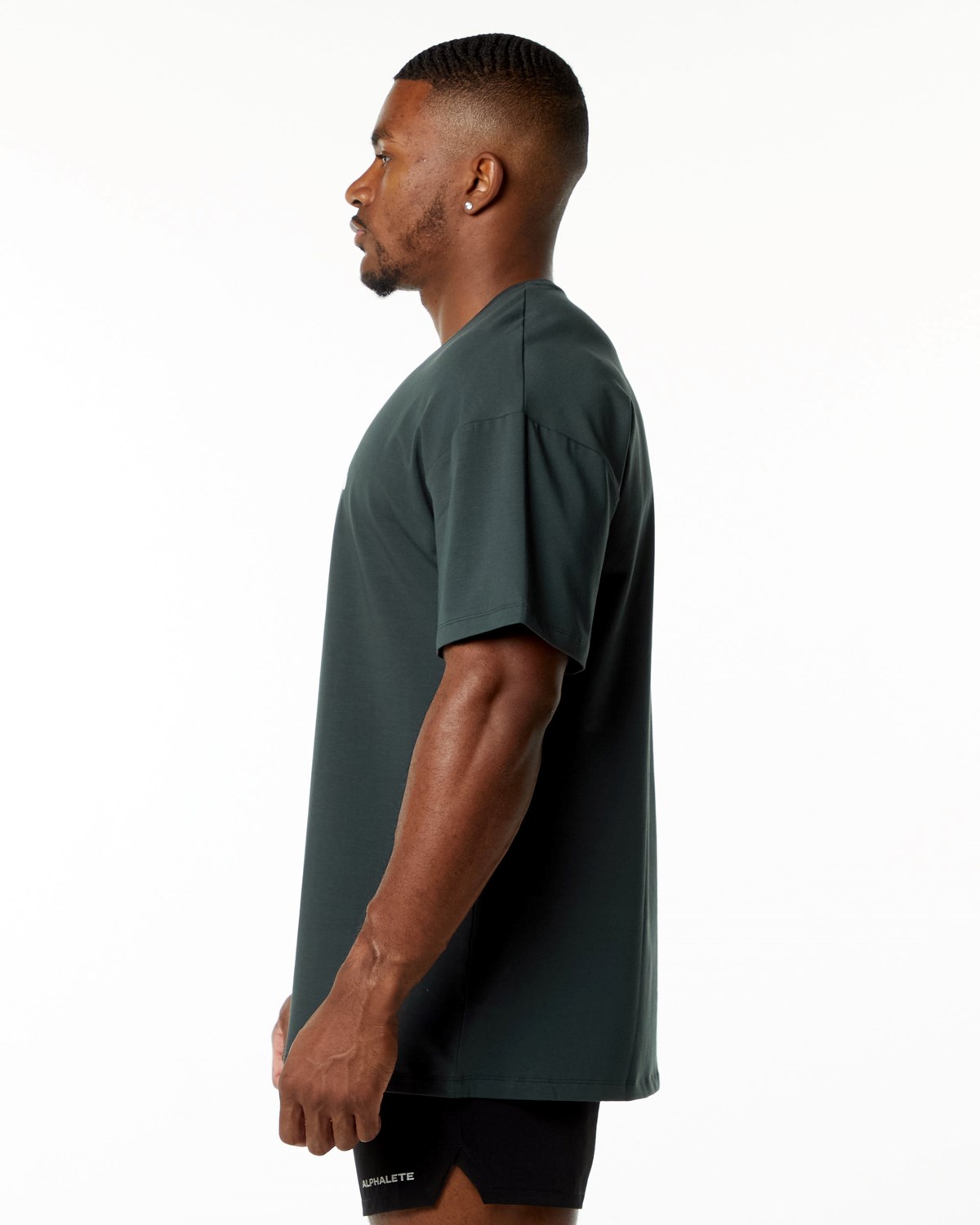 Hunter Green Alphalete Drop Shoulder Tee | WDRABU831