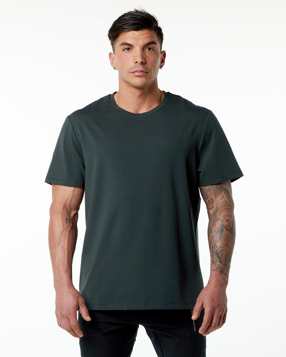 Hunter Green Alphalete Set-In Sleeve Tee | GLIFEK406