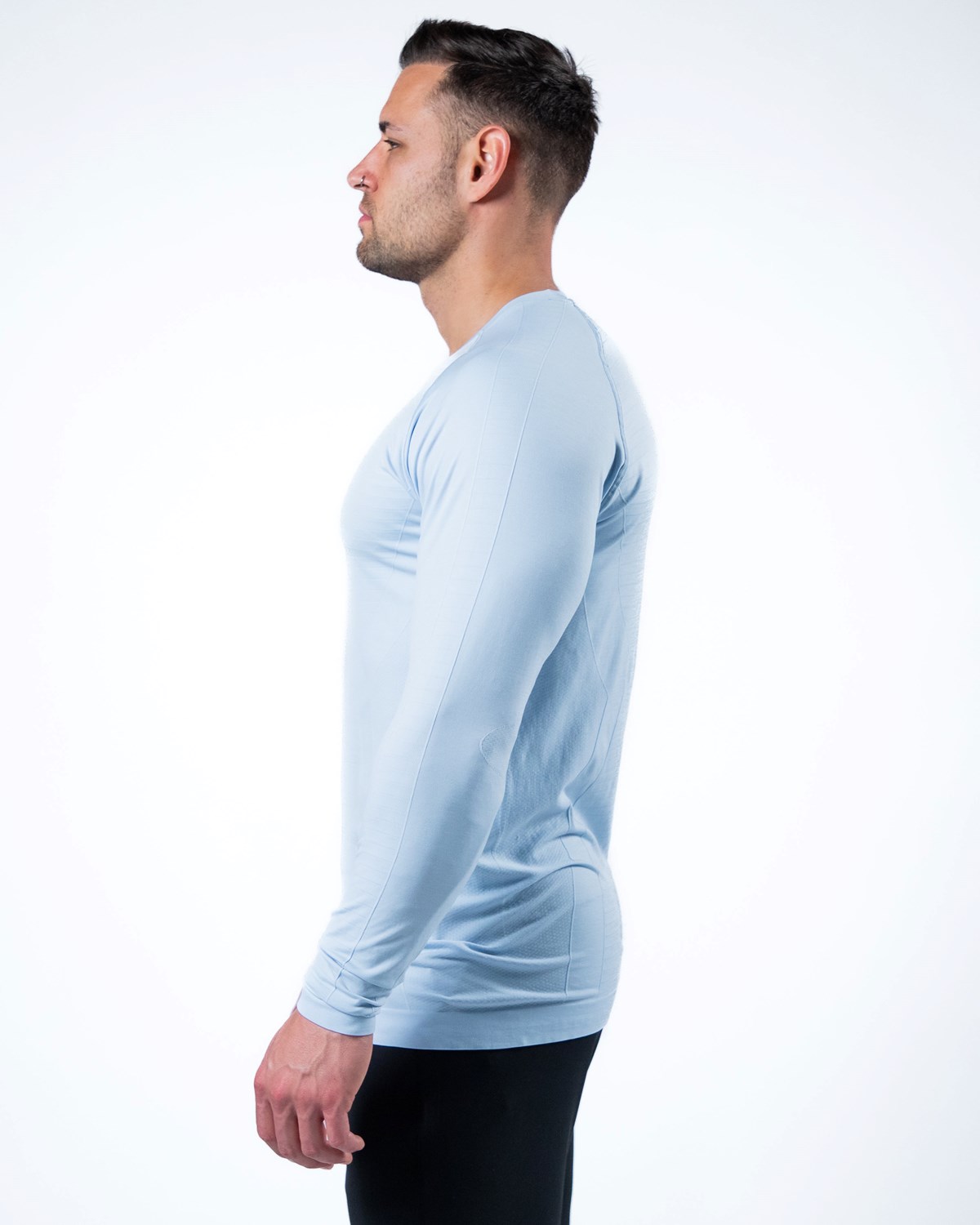 Ice Blue Alphalete High Performance Seamless Long Sleeve Tee | EQZMGA465