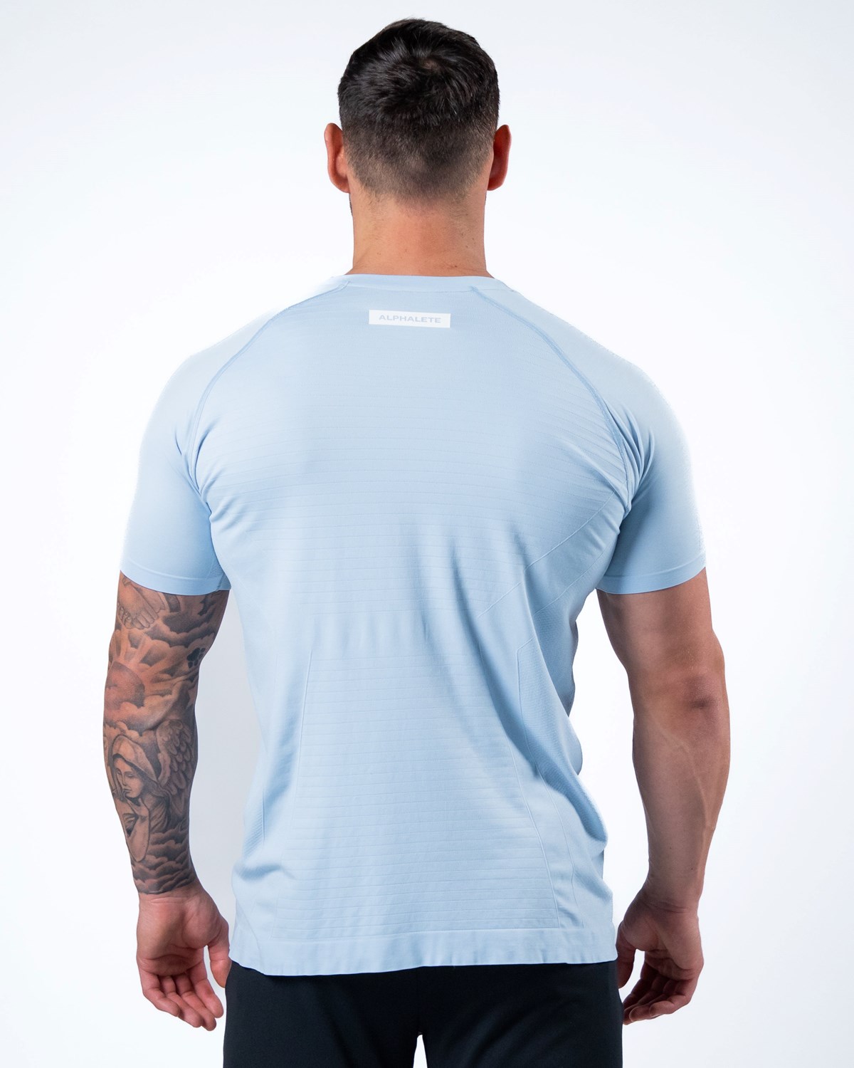 Ice Blue Alphalete High Performance Seamless Short Sleeve Tee | RKDTYE154