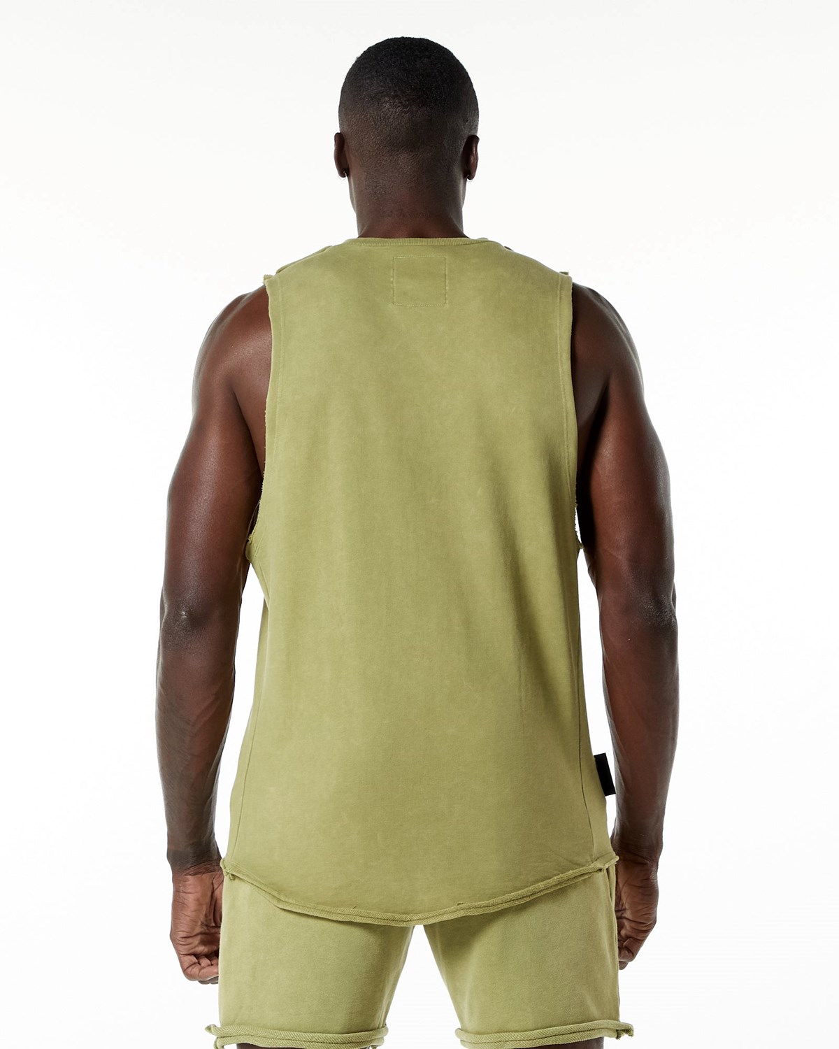 Jade Green Alphalete Mid-Weight Washed Terry Cutoff | FPBXSN503