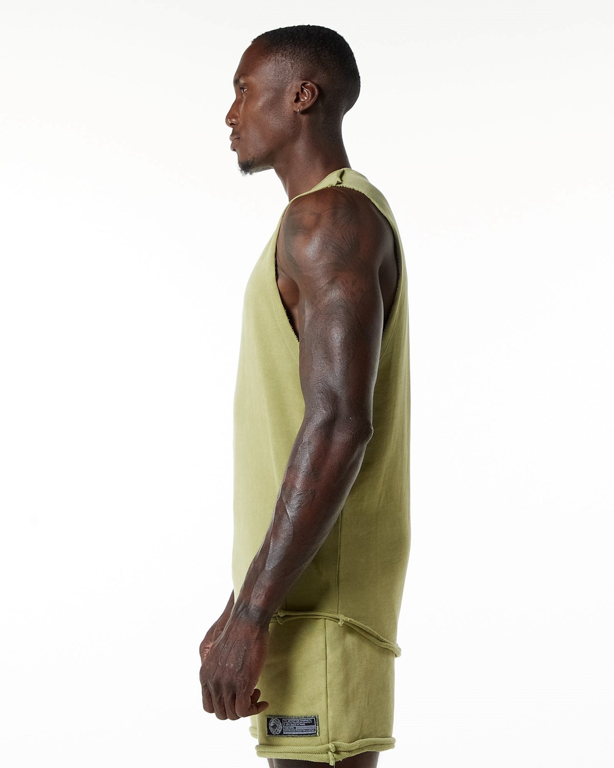 Jade Green Alphalete Mid-Weight Washed Terry Cutoff | FPBXSN503