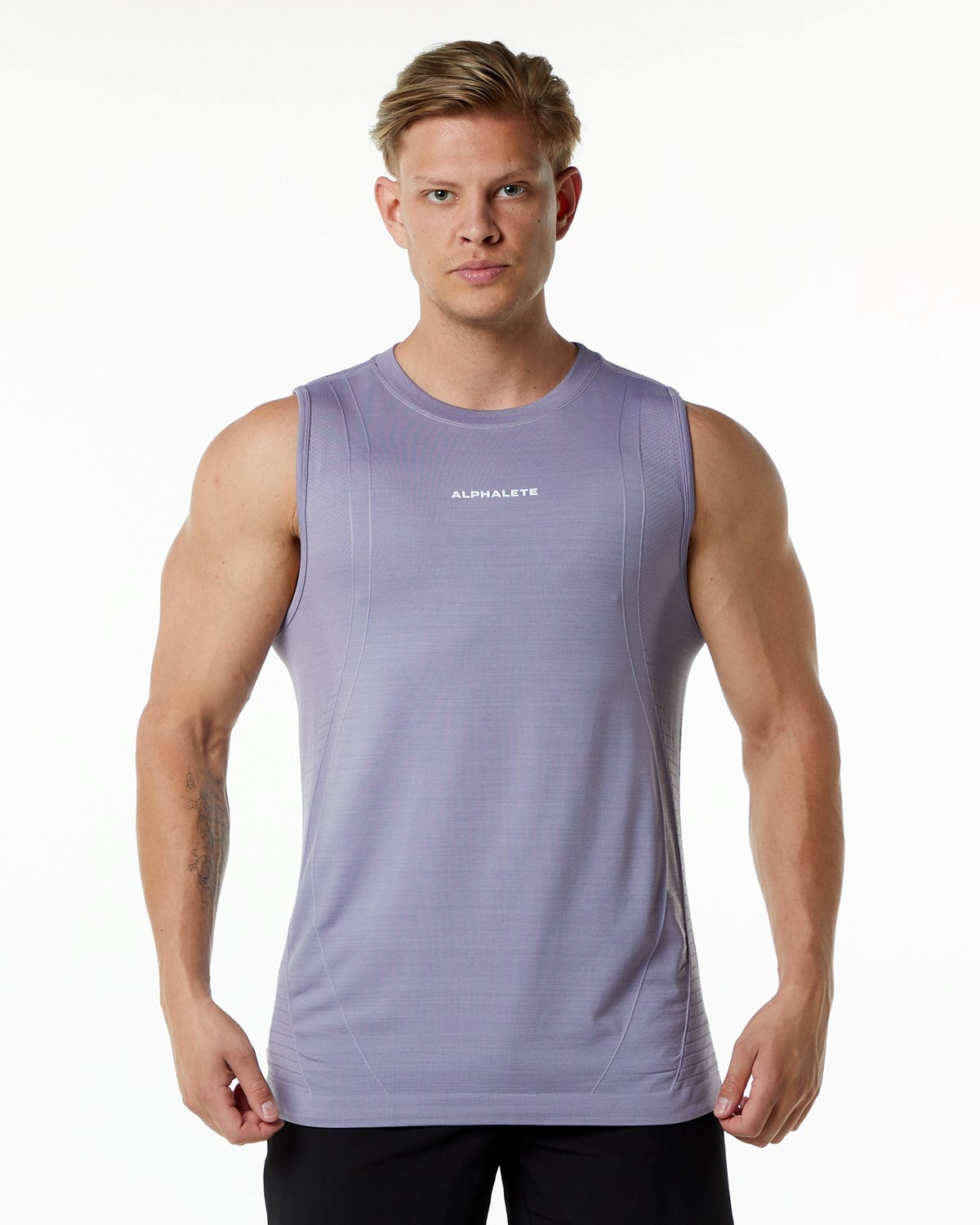 Lavender Alphalete High Performance Seamless Tank | OZJQRW074