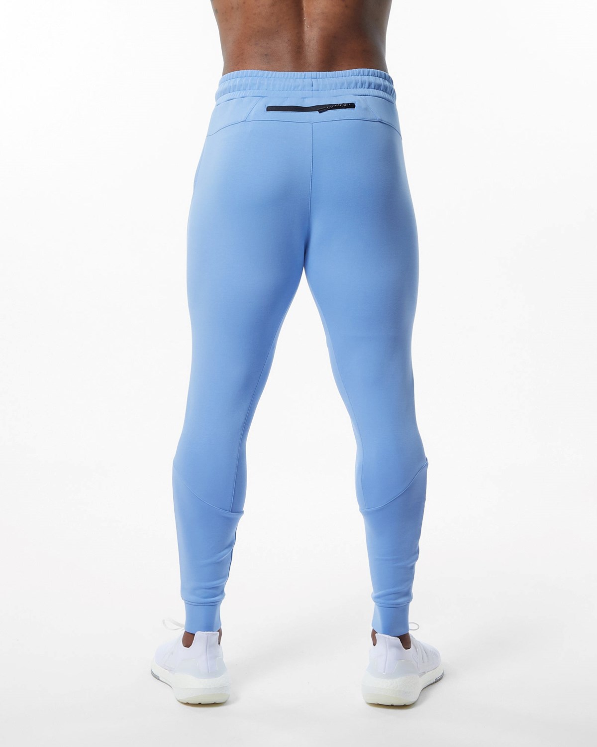 Light Blue Alphalete Interlock Knit Cuffed Jogger | NMFYVS167