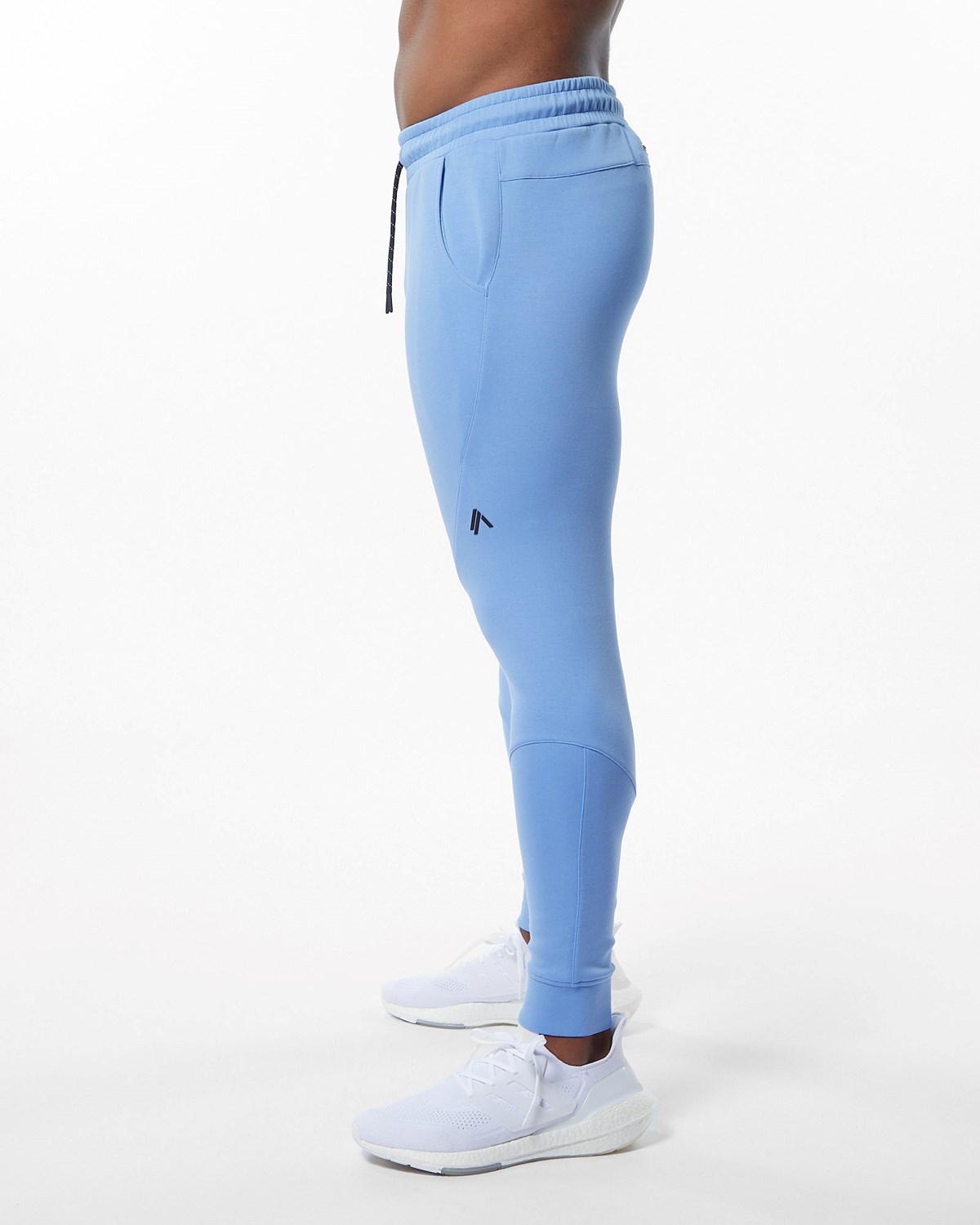 Light Blue Alphalete Interlock Knit Cuffed Jogger | NMFYVS167