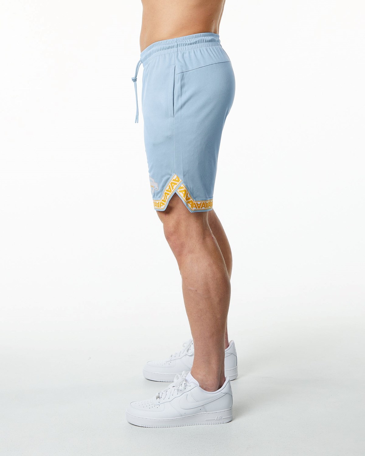 Light Blue Alphalete Jersey Knit Short | ROYFVL326