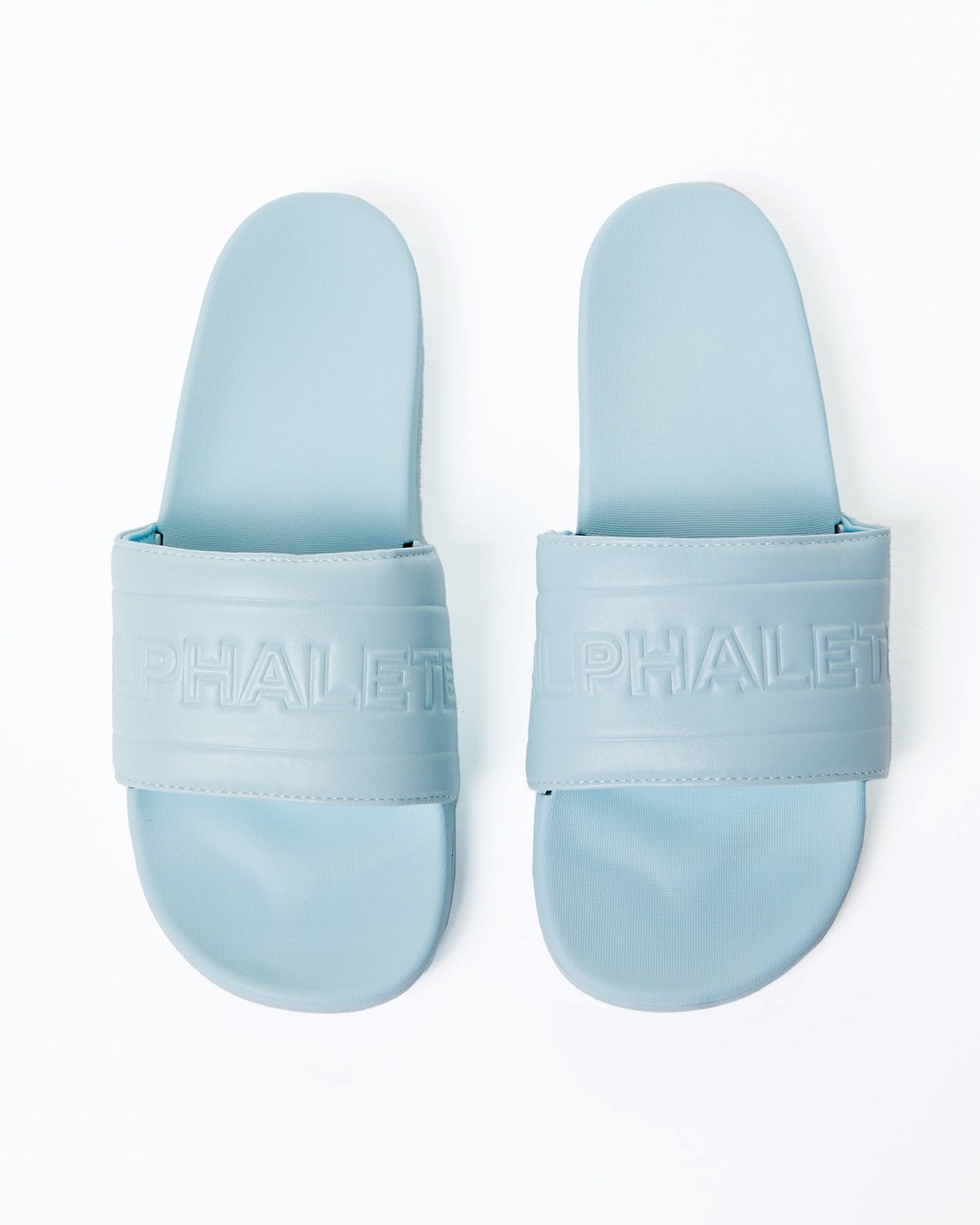 Light Blue Alphalete Slides | BTOPYJ387