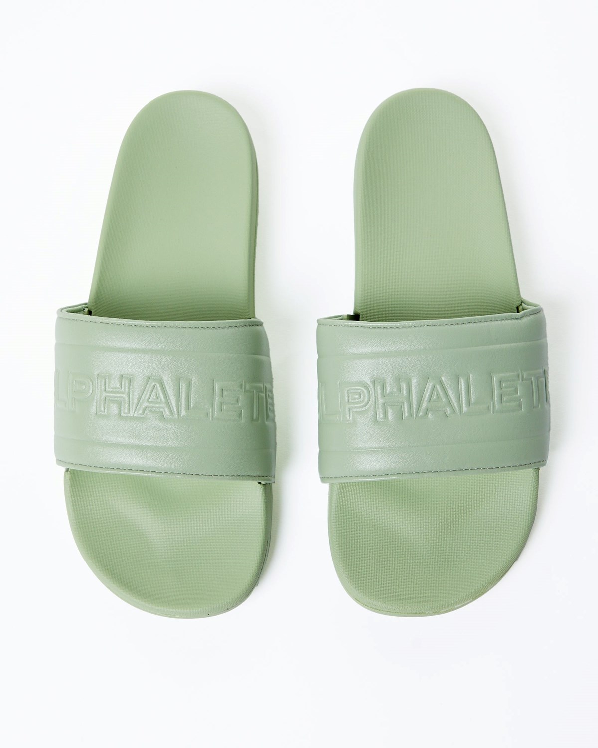 Light Green Alphalete Slides | SJDQXG392