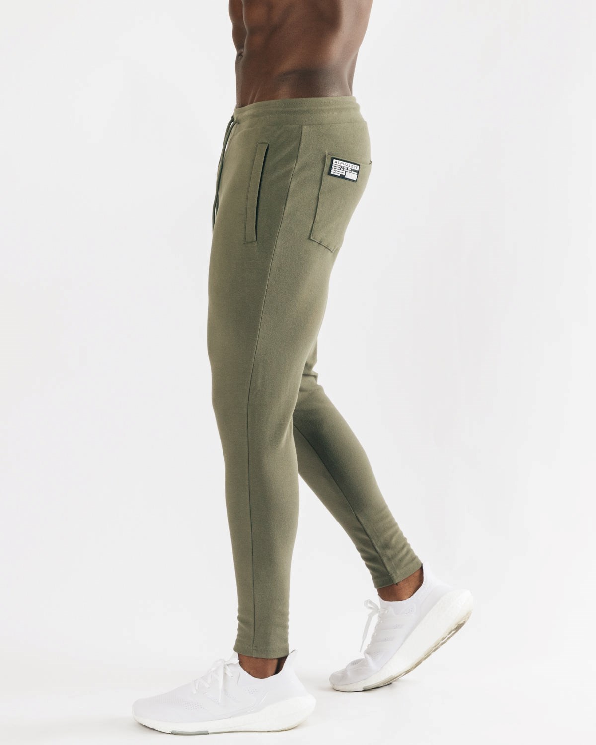 Light Olive Alphalete Fitted Single-Brushed 30