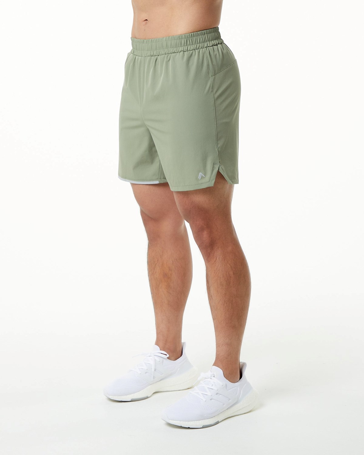 Light Olive Alphalete Woven 4-Way Stretch 5