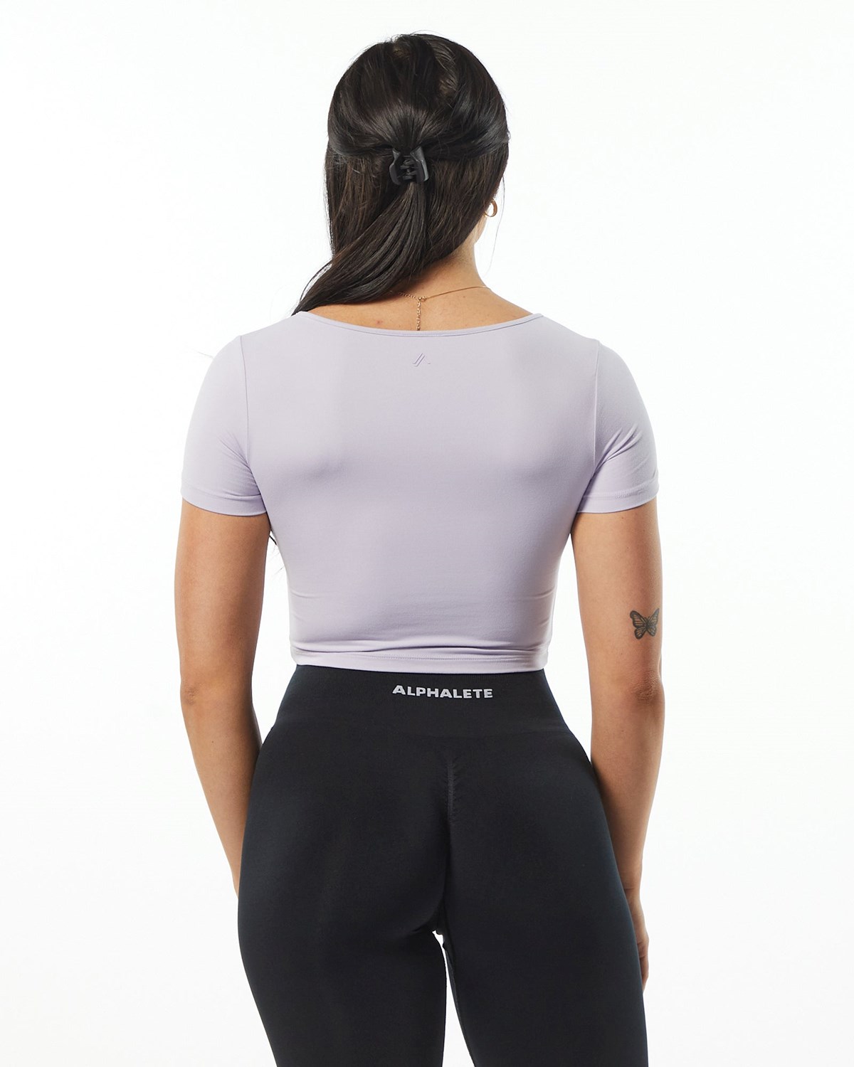 Lilac Alphalete Fitted Tee | UTXRNP780