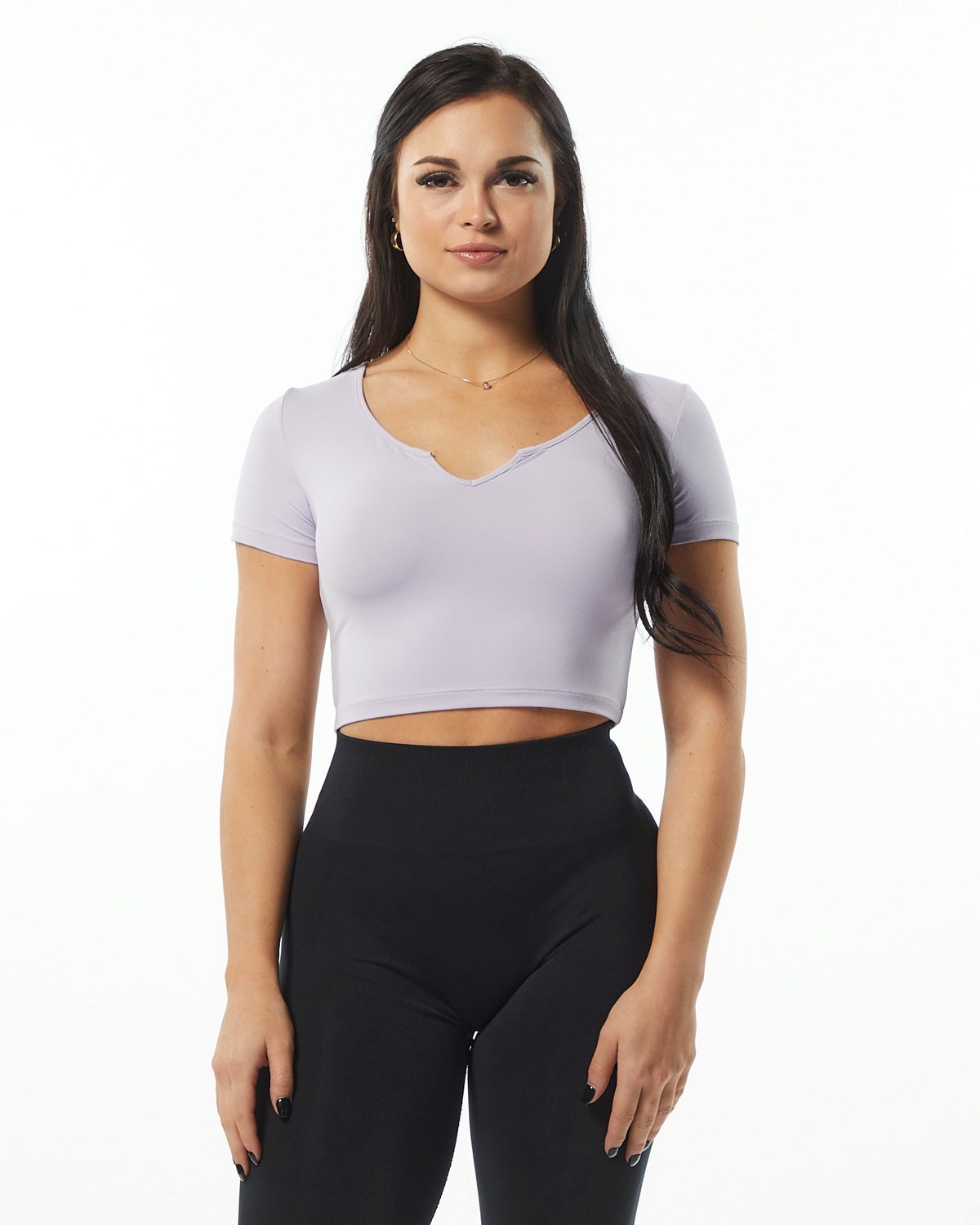 Lilac Alphalete Fitted Tee | UTXRNP780