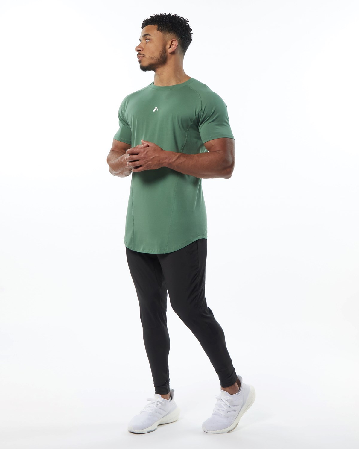 Luxury Green Alphalete High Performance Tee | YBPQKJ570