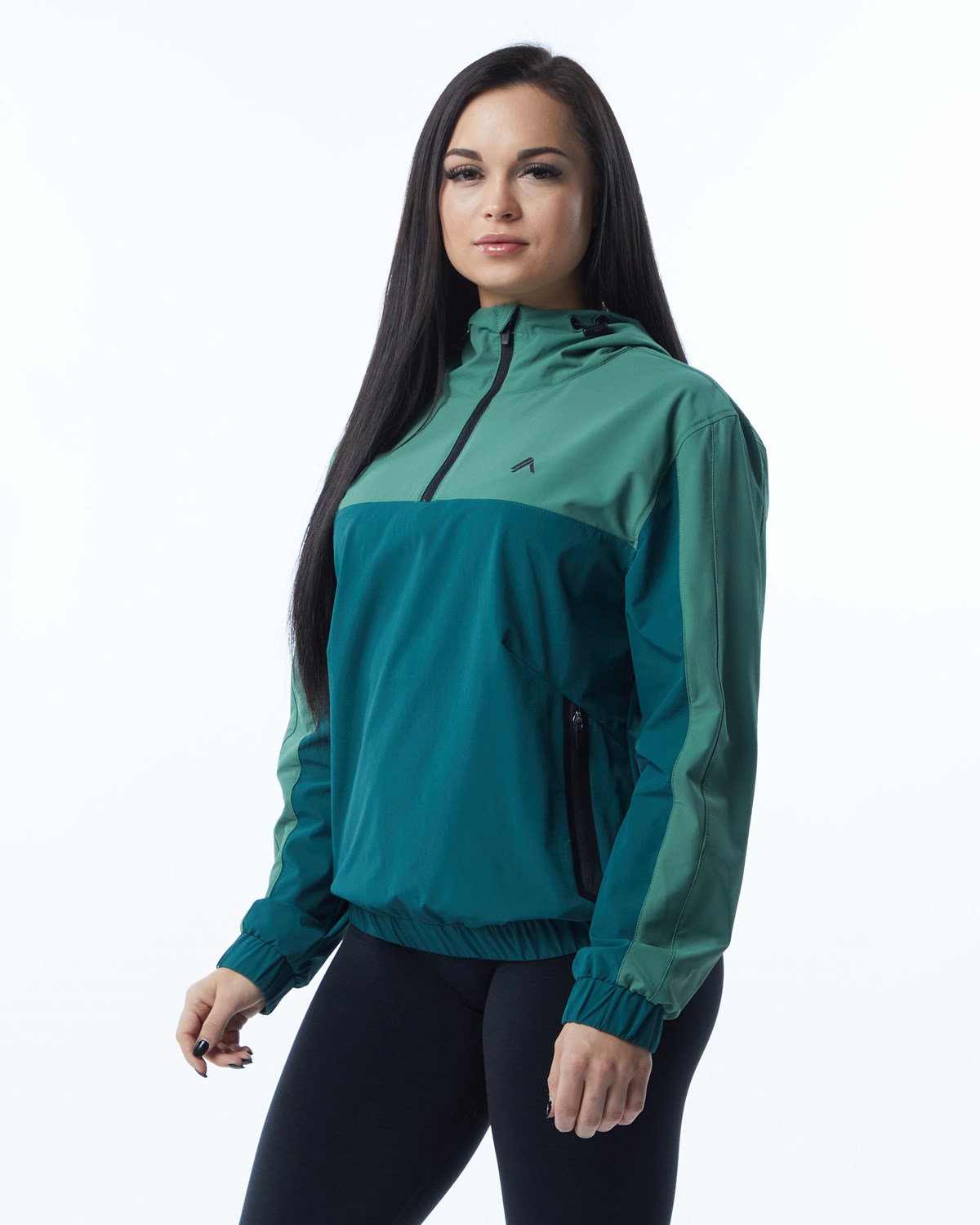 Luxury Green Alphalete Woven Performance Jacket | RKIPMO072