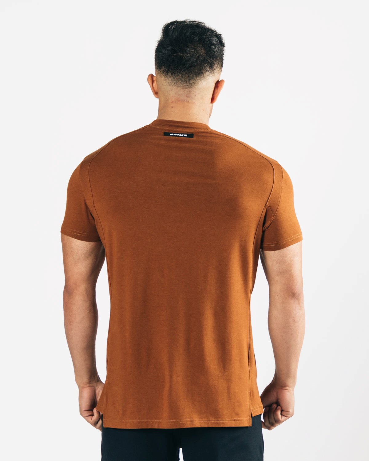 Mahogany Alphalete High-Neck Premium Short Sleeve | UXDPBA743