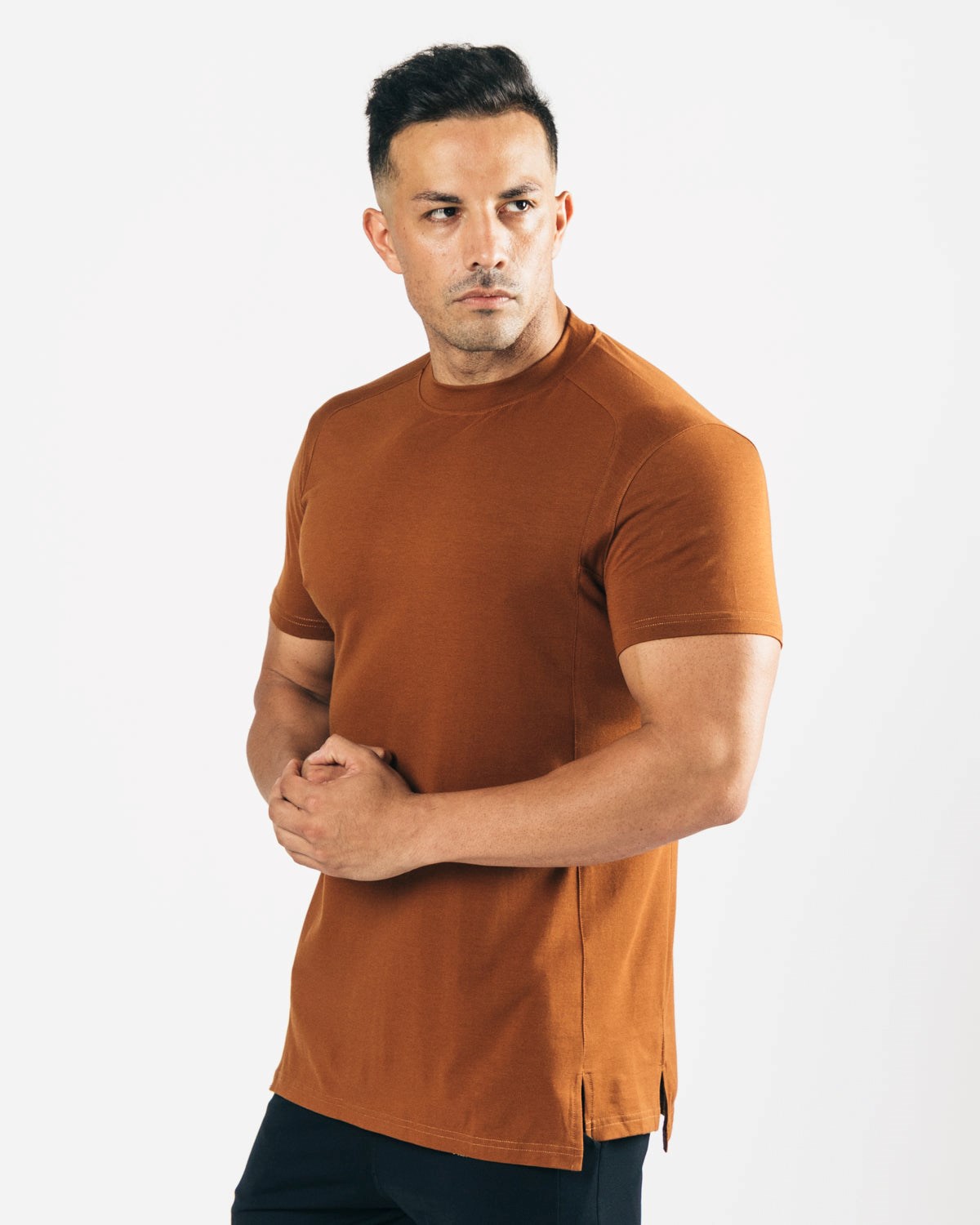 Mahogany Alphalete High-Neck Premium Short Sleeve | UXDPBA743