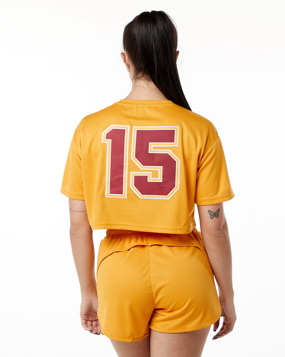 Marigold Alphalete Oversized Crop Jersey | OYLQMU927