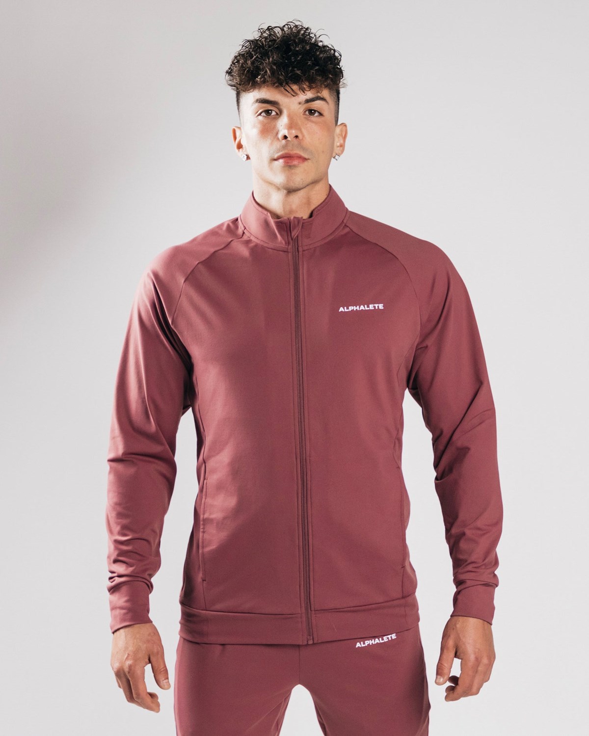 Mauve Alphalete 4-Way Stretch Track Jacket | EIDYZT013