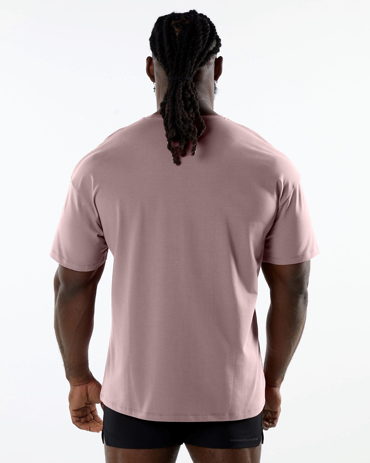 Mauve Alphalete Drop Shoulder Tee | FRADIG213