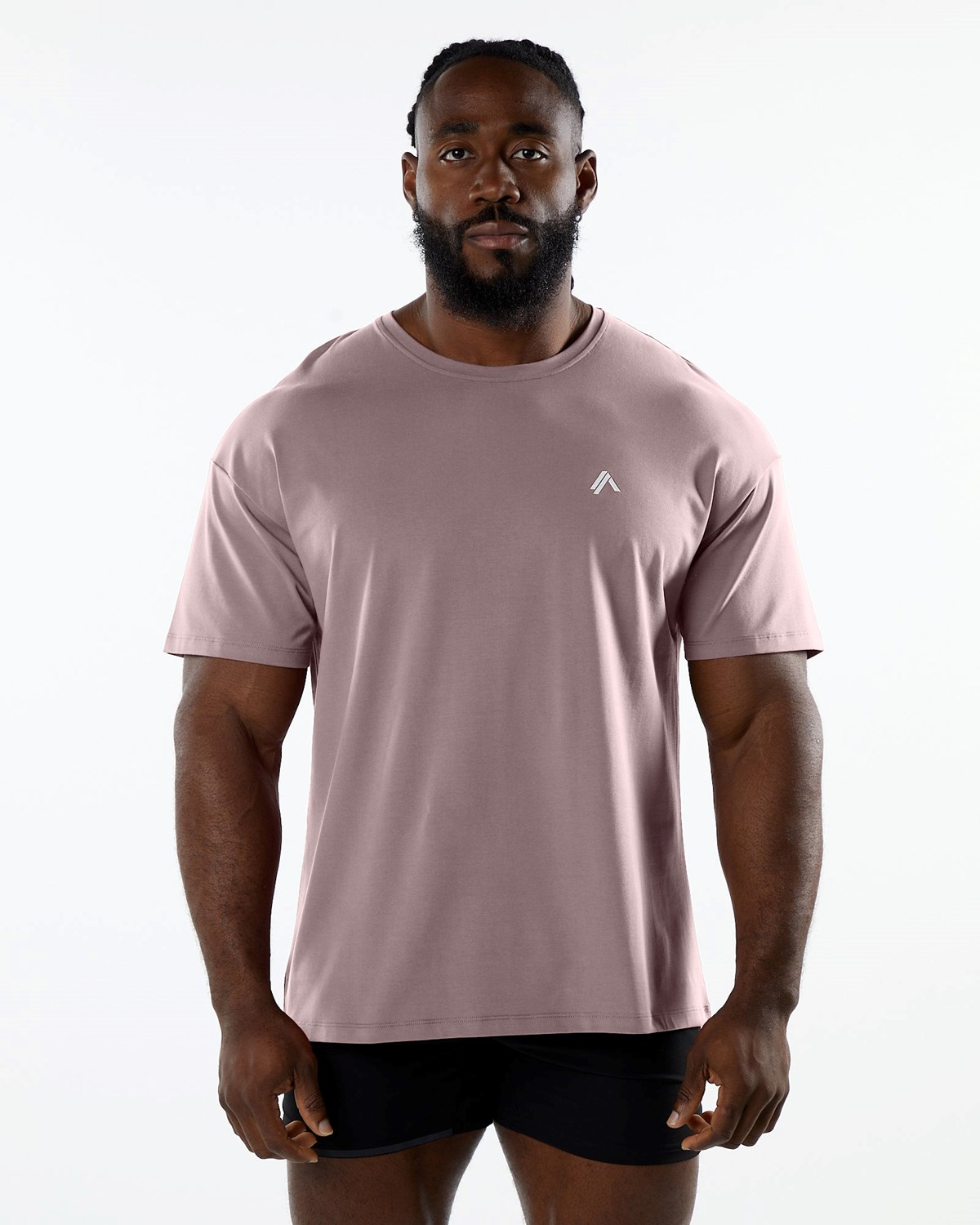 Mauve Alphalete Drop Shoulder Tee | FRADIG213