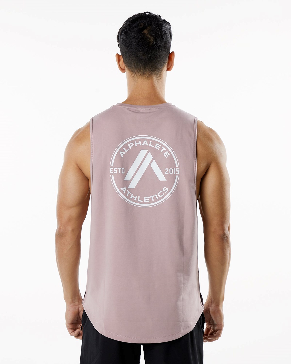 Mauve Alphalete Fitted Performance Tank | GJSIVA580