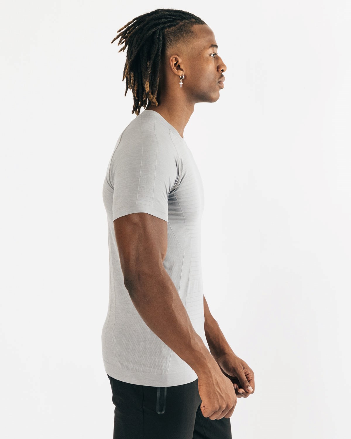 Medium Grey Alphalete High Performance Seamless Short Sleeve Tee | YGVUXD573