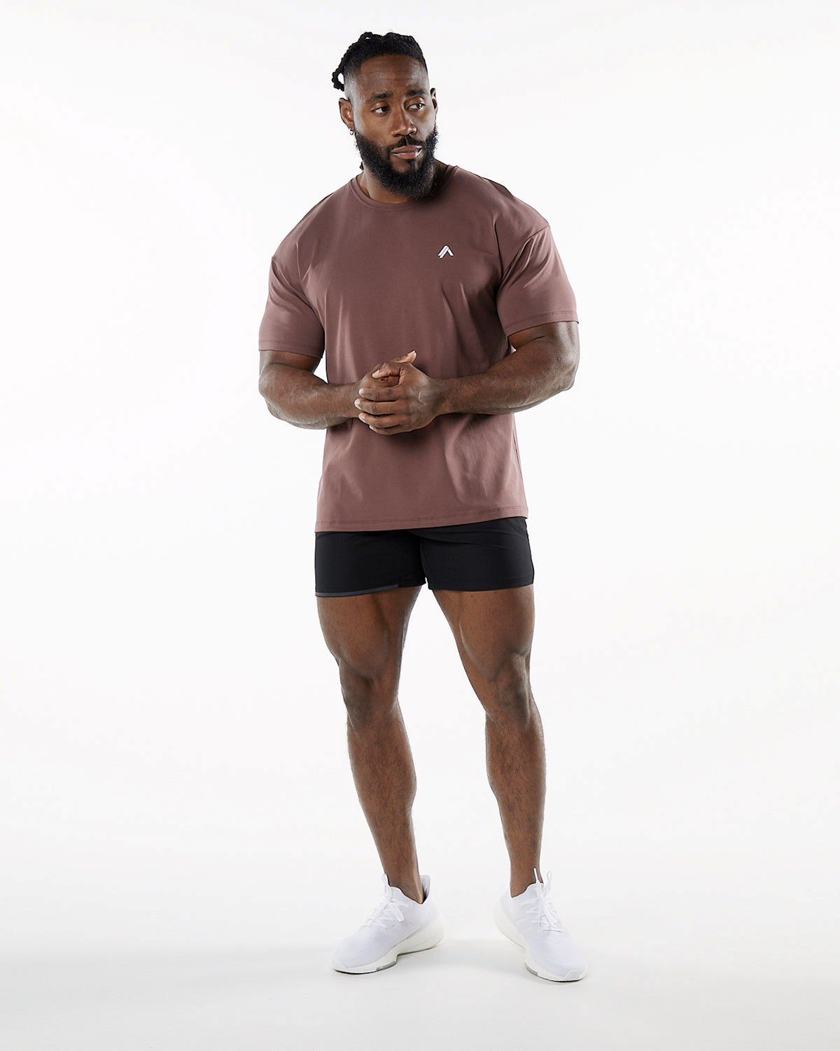 Merlot Alphalete Drop Shoulder Tee | APCEYR852